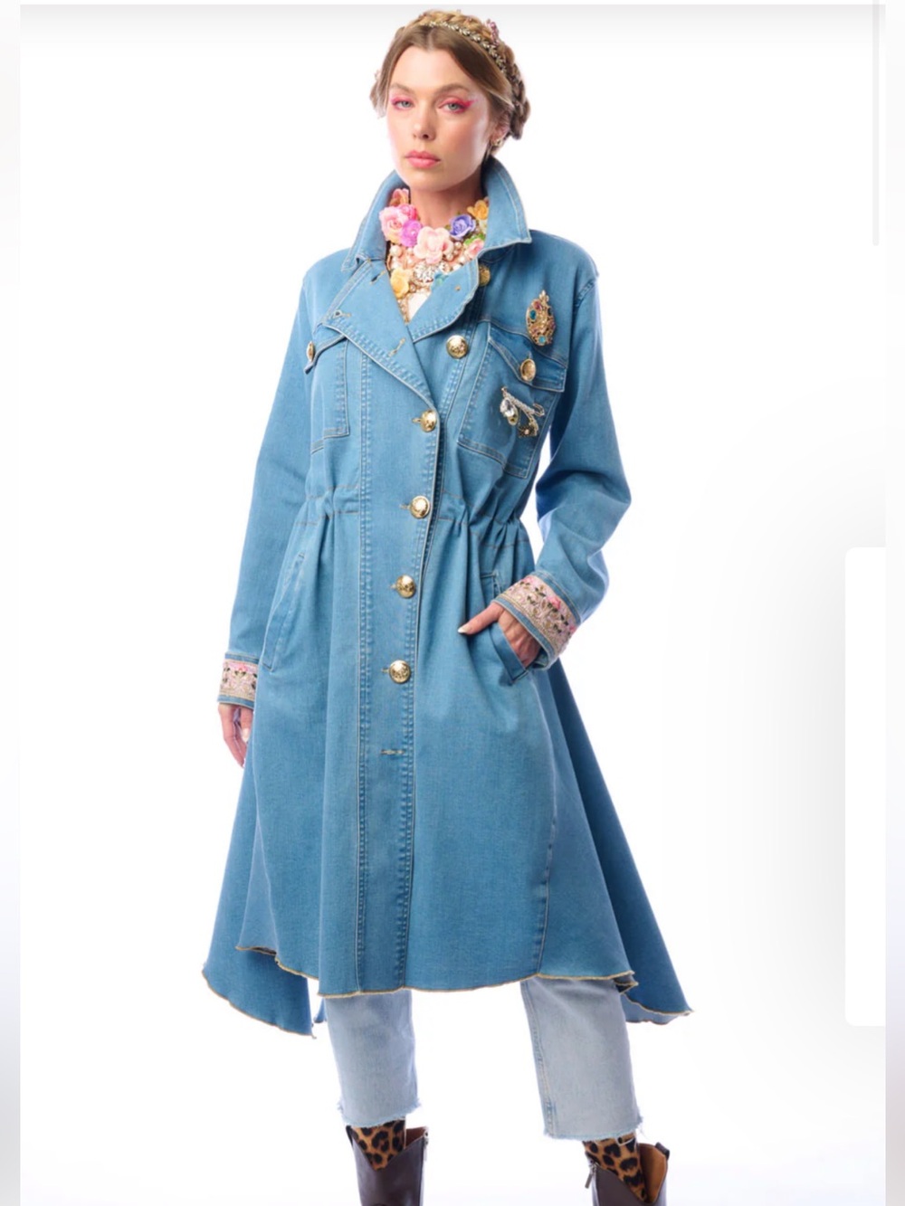 NWT Aratta Silent Journey- Monte Carlo Denim Coat
